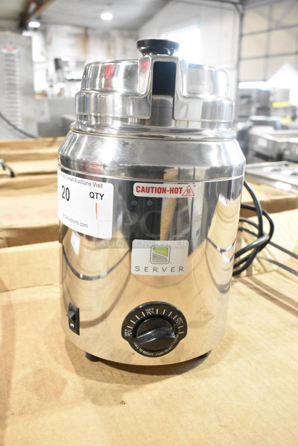 BRAND NEW SCRATCH AND DENT! Server FSP Stainless Steel Commercial Countertop Topping Warmer w/ Pump. 120 Volts, 1 Phase. Tested and Working! - Image 4 of 7