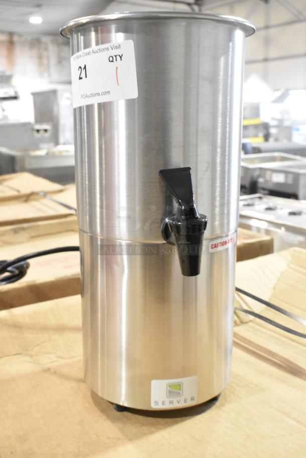 BRAND NEW SCRATCH AND DENT! Server SY1.5 Stainless Steel Commercial Countertop Beverage Holder Dispenser. 120 Volts, 1 Phase. - Image 1 of 7