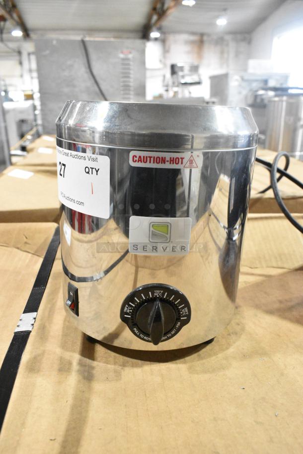 BRAND NEW SCRATCH AND DENT! Server FS-4 Stainless Steel Topping Warmer w/ ConserveWell CW-DI Insert. 120 Volts, 1 Phase. Tested and Working! - Image 5 of 8