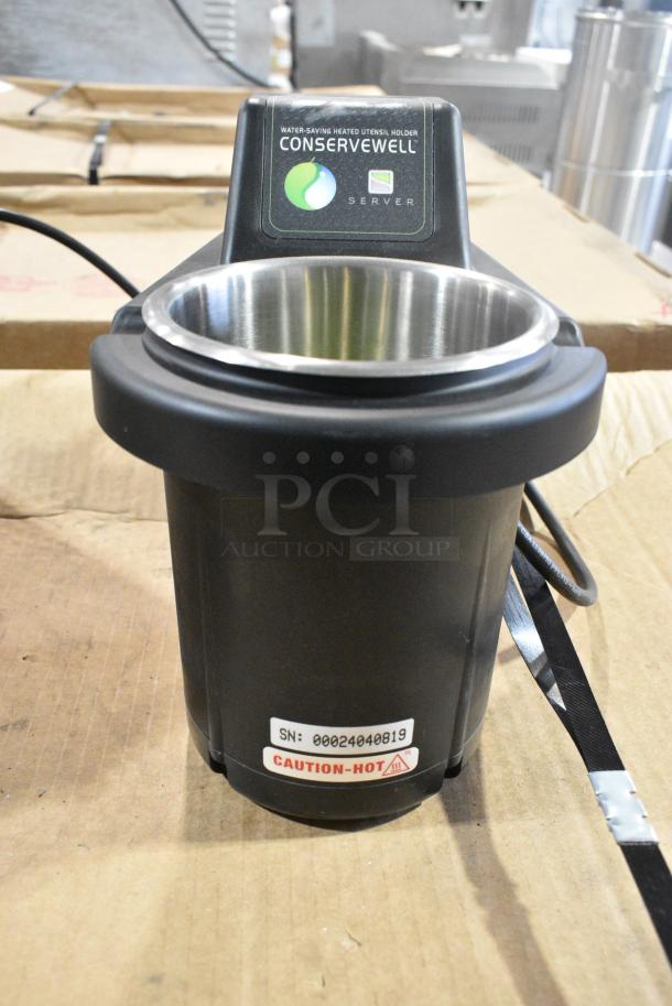 BRAND NEW SCRATCH AND DENT! Server FS-4 Stainless Steel Topping Warmer w/ ConserveWell CW-DI Insert. 120 Volts, 1 Phase. Tested and Working! - Image 7 of 8