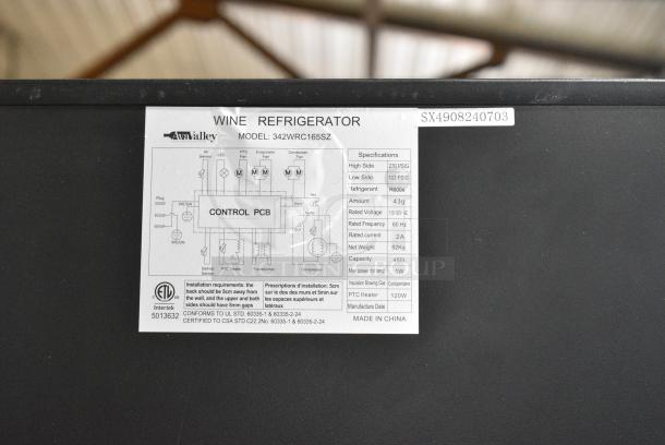 BRAND NEW SCRATCH AND DENT! AvaValley 342WRC165SZ Metal Commercial Single Door Reach In Wine Chiller Cooler Merchandiser. 110-120 Volts, 1 Phase. Tested and Working! - Image 4 of 4
