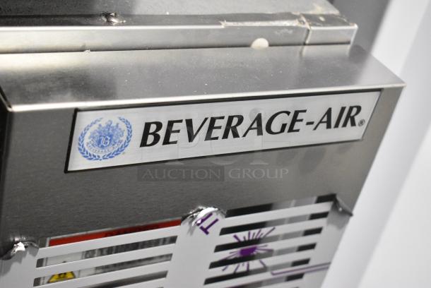 BRAND NEW SCRATCH AND DENT! Beverage Air BB72HC-1-G-S Stainless Steel Commercial 3 Door Back Bar Cooler Merchandiser. 115 Volts, 1 Phase. Tested and Working! - Image 2 of 6