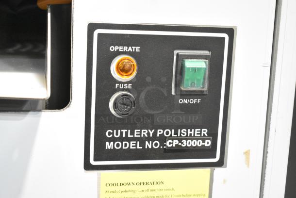 BRAND NEW SCRATCH AND DENT! Bar Maid CP-3000-D Stainless Steel Commercial Countertop Cutlery Polisher. 120 Volts, 1 Phase. Tested and Powers On But Parts Do Not Move - Image 4 of 9