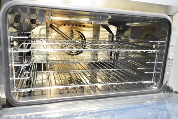 BRAND NEW SCRATCH AND DENT! Cooking Performance Group CPG COH-T3-A Electric Thermostatic Countertop 3 Tray Half Size Convection Oven with Moisture Injection. 110 Volts, 1 Phase. Tested and Powers On But Does Not Get Warm - Image 4 of 6