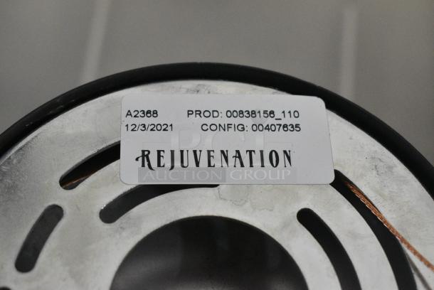 Rejuvenation A2368 Folk Abigail Semi Flush Mount Ceramic Soft Cone Small Oil Rubbed Bronze Light Fixture - Image 5 of 6