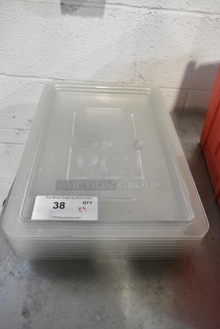 ALL ONE MONEY! Lot of 9 Carlisle Clear Poly Lids!