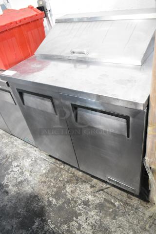 2019 True TSSU-36-08-HC Stainless Steel Commercial Sandwich Salad Prep Table Bain Marie Mega Top on Commercial Casters. 115 Volts, 1 Phase. Tested and Working!