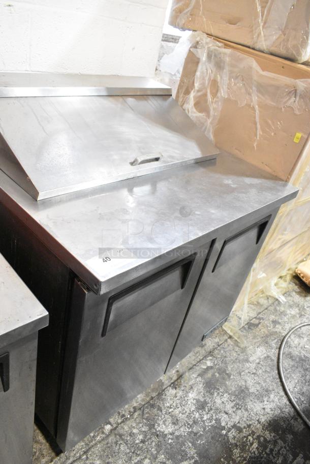 2019 True TSSU-36-08-HC Stainless Steel Commercial Sandwich Salad Prep Table Bain Marie Mega Top on Commercial Casters. 115 Volts, 1 Phase. Tested and Working! - Image 2 of 10