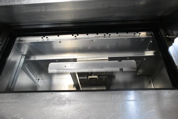 2019 True TSSU-36-08-HC Stainless Steel Commercial Sandwich Salad Prep Table Bain Marie Mega Top on Commercial Casters. 115 Volts, 1 Phase. Tested and Working! - Image 5 of 10