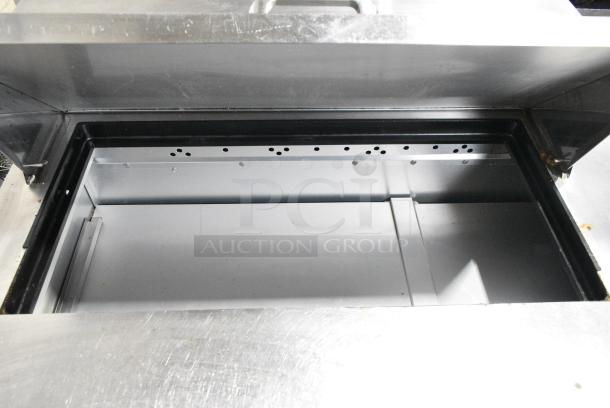 2019 True TSSU-48-08-HC Stainless Steel Commercial Sandwich Salad Prep Table Bain Marie Mega Top on Commercial Casters. 115 Volts, 1 Phase. Tested and Working! - Image 4 of 9