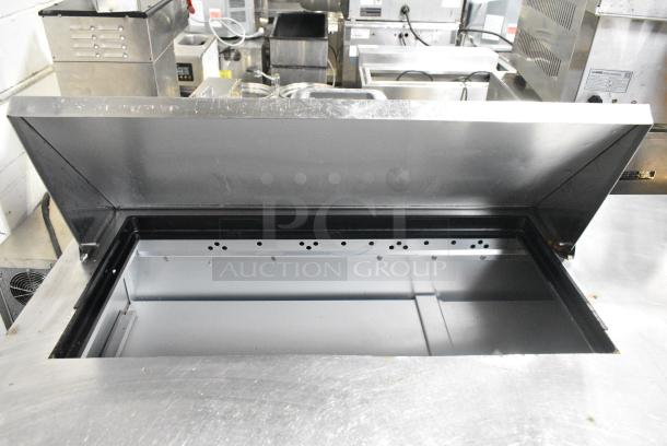 2019 True TSSU-48-08-HC Stainless Steel Commercial Sandwich Salad Prep Table Bain Marie Mega Top on Commercial Casters. 115 Volts, 1 Phase. Tested and Working! - Image 5 of 9