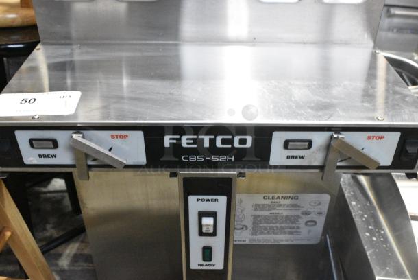 2019 Fetco CBS-52H20 Stainless Steel Commercial Countertop Double Coffee Machine w/ Hot Water Dispenser. 120/208-240 Volts, 1 Phase. - Image 3 of 8