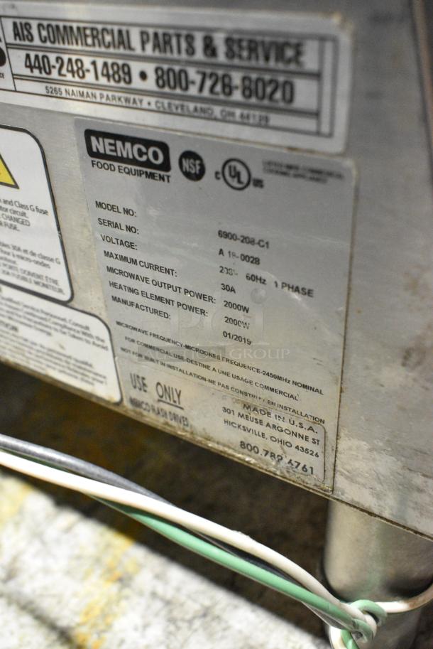 2019 Nemco 6900-208-C1 Stainless Steel Commercial Countertop Panini Press. 208 Volts, 1 Phase. - Image 6 of 6