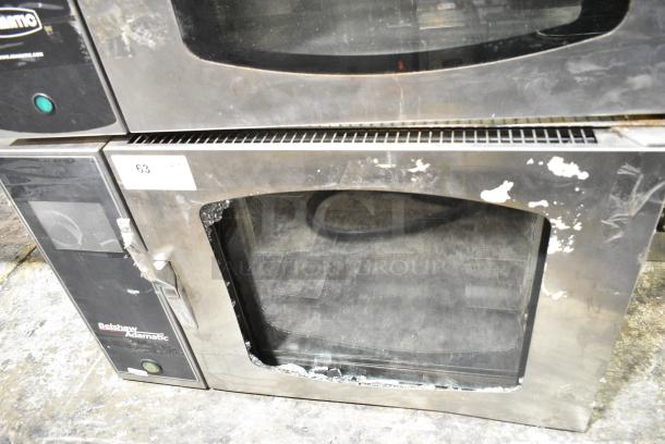 Belshaw Adamatic Mono FG189-UZ84 Stainless Steel Commercial Electric Powered Convection Oven. See Pictures for Broken Glass. 208/220 Volts, 1 Phase. - Image 1 of 6
