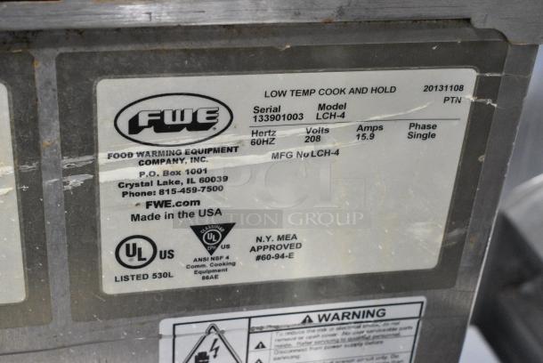 FWE LCH-4 Stainless Steel Commercial Heated Holding Cabinet on Commercial Casters. 208 Volts, 1 Phase. - Image 6 of 6