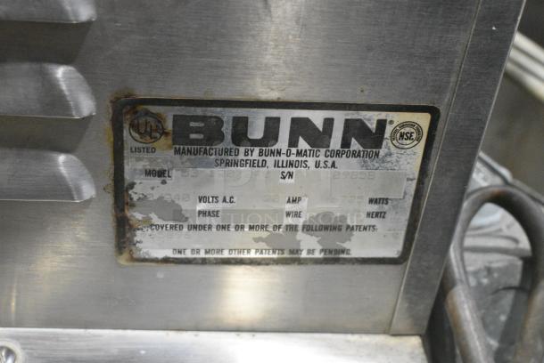 BunnOMatic Stainless Steel Commercial Countertop Coffee Urn. No Lids. - Image 8 of 8