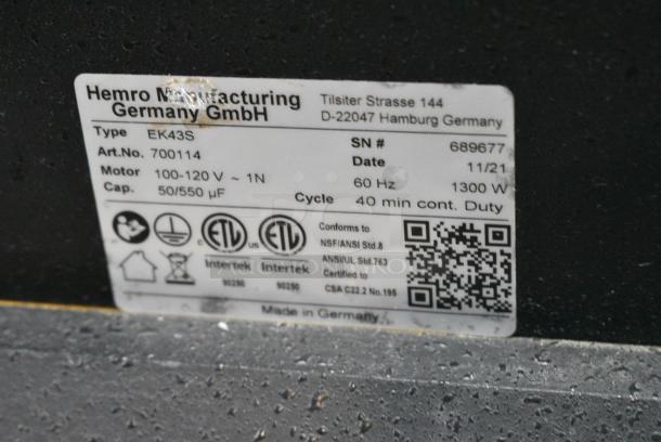 Mahlkonig EK43S Metal Commercial Countertop Black Allround Coffee Bean Grinder Base. 100-120 Volts, 1 Phase. Tested and Working! - Image 7 of 7