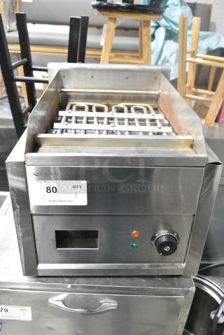 Grace GR-ELG Stainless Steel Commercial Countertop Electric Powered Lava Rock Charbroiler Grill. 220 Volts, 1 Phase.