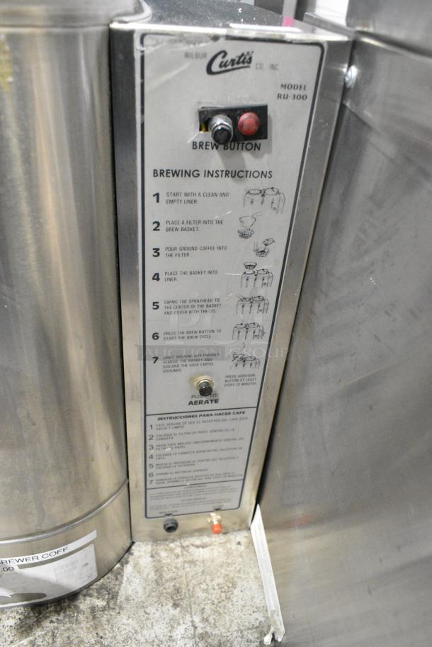 Curtis RU-300 Stainless Steel Commercial Countertop Double Coffee Urn. No Lids. - Image 3 of 8