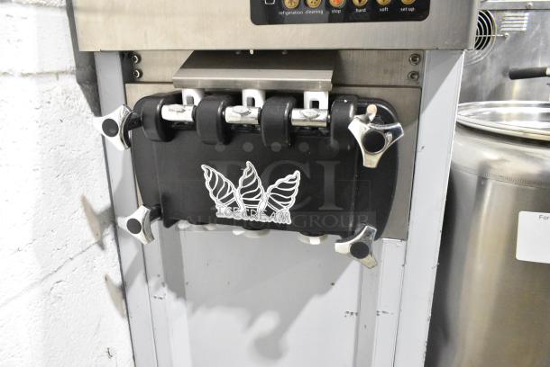 Vevor ZM-A168 Stainless Steel Commercial Floor Style Air Cooled 2 Flavor w/ Twist Soft Serve Ice Cream Machine. 110 Volts, 1 Phase. - Image 3 of 6