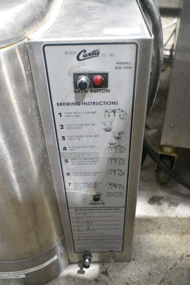 Curtis RU-300 Stainless Steel Commercial Countertop Double Coffee Urn. No Lids - Image 3 of 7