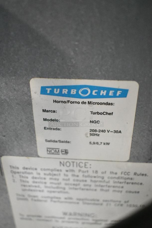 Turbochef NGC Stainless Steel Commercial Countertop Electric Powered Rapid Cook Oven. 208/240 Volts, 1 Phase. - Image 8 of 8