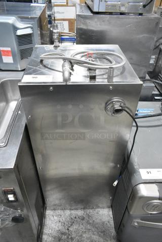 Stainless Steel Commercial Unit. Appears to be a Liquid Transfer, Possibly for Fryer Oil