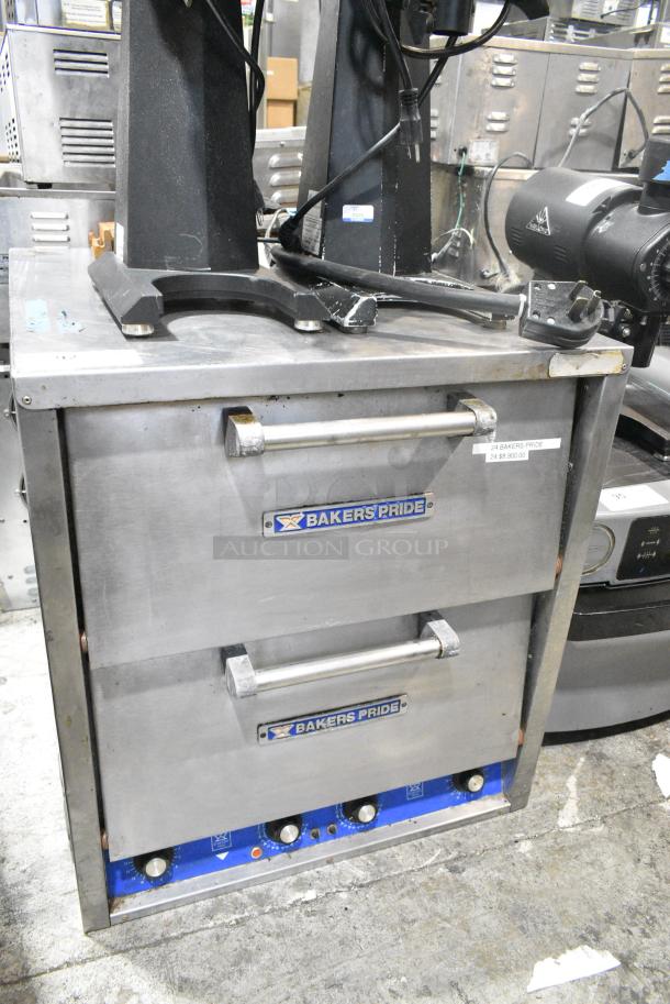 Bakers Pride P44 Stainless Steel Commercial Countertop 2 Deck Pizza Oven w/ Cooking Stones. 208 Volts, 1 Phase. - Image 1 of 8