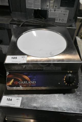 Garland Stainless Steel Commercial Countertop Single Burner Wok Induction Range. 250 Volts, 1 Phase.