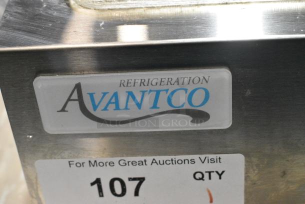 Avantco 360CPT15HC Stainless Steel Commercial Countertop Refrigerated Rail w/ Drop In Bins and Lids. 115 Volts,1 Phase. Tested and Working! - Image 2 of 5