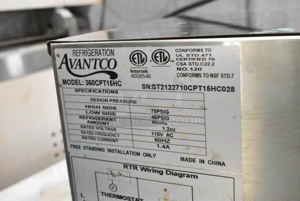 Avantco 360CPT15HC Stainless Steel Commercial Countertop Refrigerated Rail w/ Drop In Bins and Lids. 115 Volts,1 Phase. Tested and Working! - Image 5 of 5