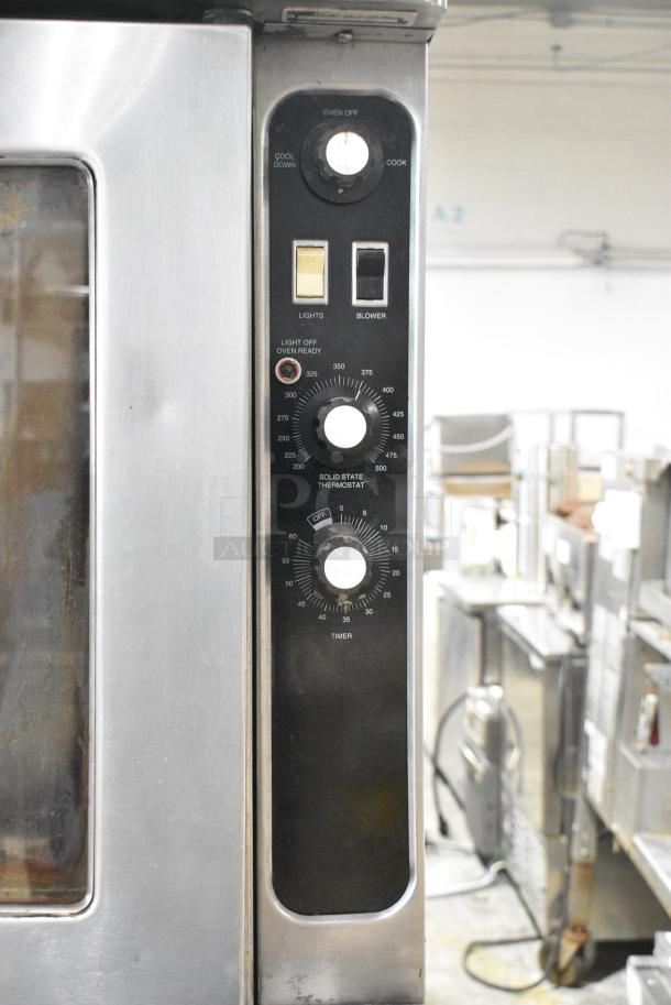 2 Blodgett Stainless Steel Commercial Natural Gas Powered Full Size Convection Oven w/ View Through Doors and Thermostatic Controls on Commercial Casters. 2 Times Your Bid! - Image 3 of 10