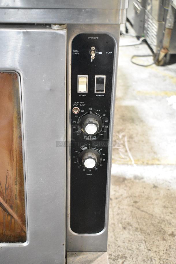2 Blodgett Stainless Steel Commercial Natural Gas Powered Full Size Convection Oven w/ View Through Doors and Thermostatic Controls on Commercial Casters. 2 Times Your Bid! - Image 4 of 10