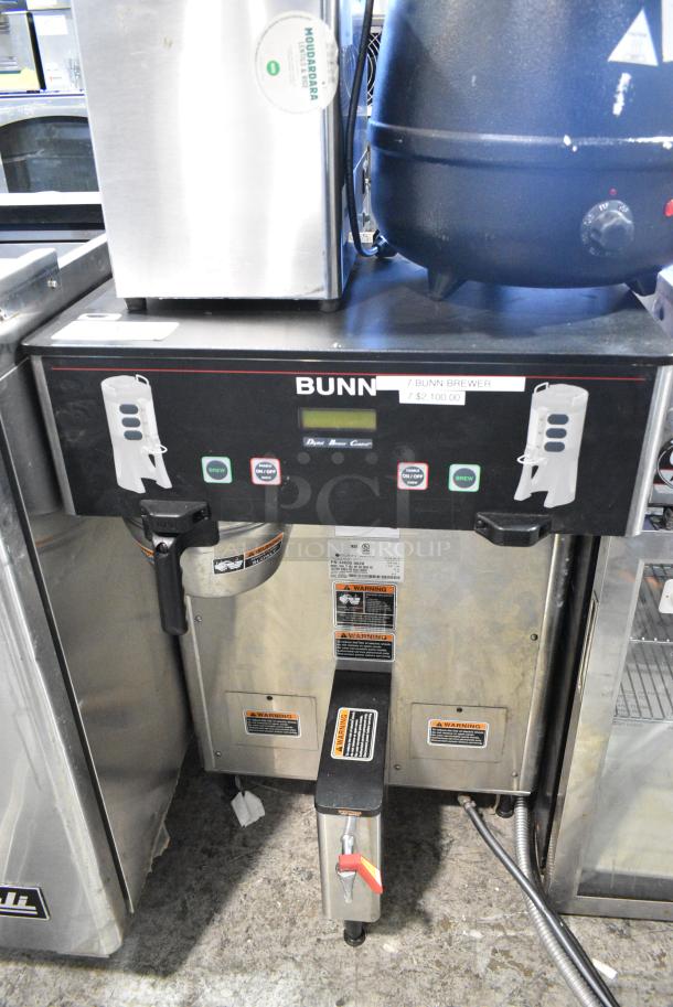 2018 Bunn DUAL TF DBC Stainless Steel Commercial Countertop Double Coffee Machine w/ Hot Water Dispenser and Metal Brew Basket. 120/208-240 Volts, 1 Phase. - Image 1 of 5