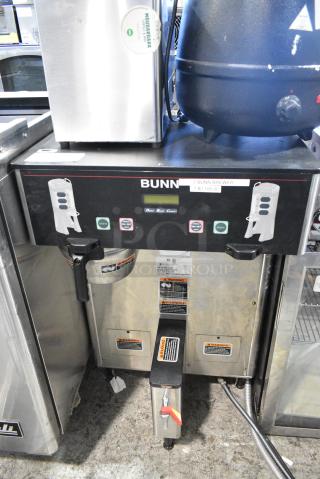 2018 Bunn DUAL TF DBC Stainless Steel Commercial Countertop Double Coffee Machine w/ Hot Water Dispenser and Metal Brew Basket. 120/208-240 Volts, 1 Phase.