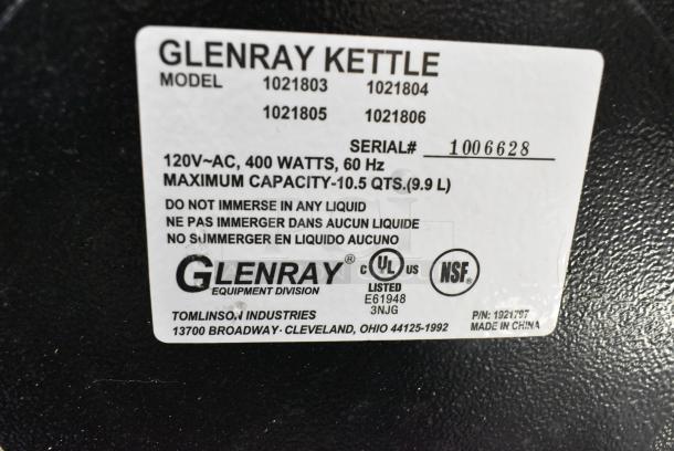 Glenray Metal Commercial Soup Kettle Food Warmer. 120 Volts, 1 Phase. Tested and Working! - Image 4 of 4