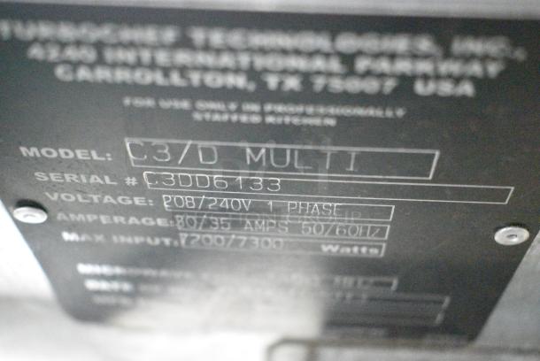 Turbochef C3/D MULTI Stainless Steel Commercial Countertop Electric Powered Rapid Cook Oven. 208/240 Volts, 1 Phase. - Image 3 of 5