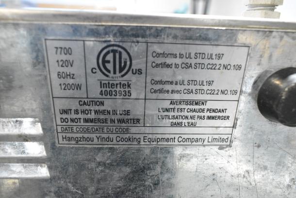 7700 Stainless Steel Commercial Countertop Food Warmer. 120 Volts, 1 Phase. Tested and Working! - Image 3 of 5