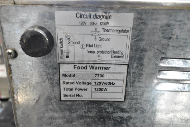 7700 Stainless Steel Commercial Countertop Food Warmer. 120 Volts, 1 Phase. Tested and Working! - Image 4 of 5