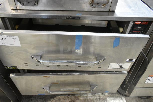 Hatco HDW-2 Stainless Steel Commercial Countertop 2 Drawer Food Warmer. 120 Volts, 1 Phase. Tested and Working! - Image 2 of 5