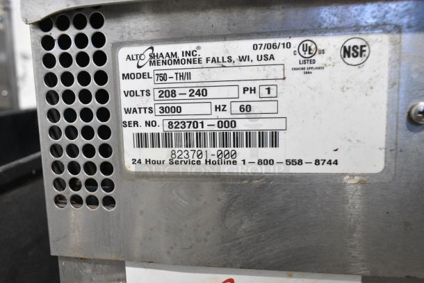 Alto Shaam 750-TH/II Halo Heat Stainless Steel Commercial Heated Holding Cabinet on Commercial Casters. 208-240 Volts, 1 Phase. - Image 5 of 6