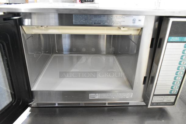2021 Sharp R-25JT-F Stainless Steel Commercial Countertop Microwave Oven 120 Volts, 1 Phase. - Image 2 of 4
