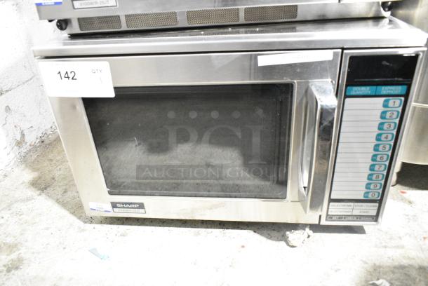2021 Sharp R-25JT-F Stainless Steel Commercial Countertop Microwave Oven 120 Volts, 1 Phase. - Image 1 of 4