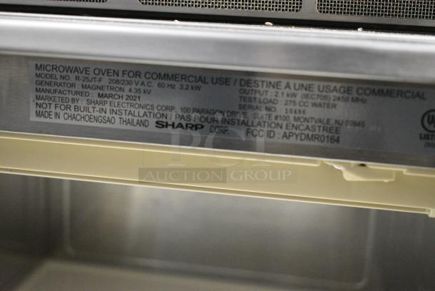 2021 Sharp R-25JT-F Stainless Steel Commercial Countertop Microwave Oven 120 Volts, 1 Phase. - Image 3 of 4