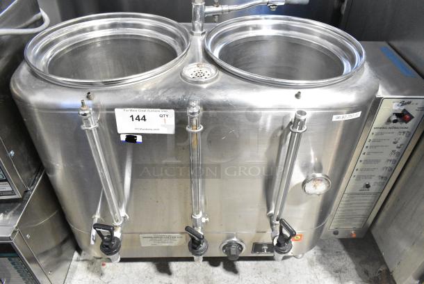 Curtis RU-300 Stainless Steel Commercial Countertop Double Coffee Urn. No Lids. - Image 1 of 5