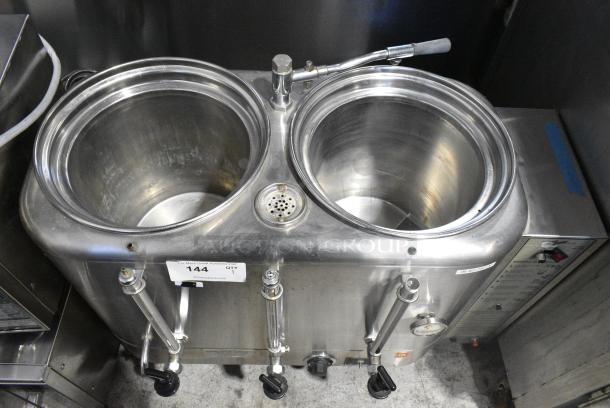 Curtis RU-300 Stainless Steel Commercial Countertop Double Coffee Urn. No Lids. - Image 2 of 5