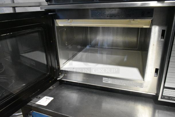 2021 Sharp R-25JT-F Stainless Steel Commercial Countertop Microwave Oven 120 Volts, 1 Phase. - Image 2 of 4