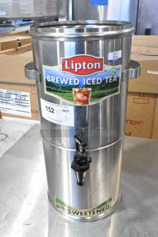 Stainless Steel Countertop Beverage Holder Dispenser. No Lid.