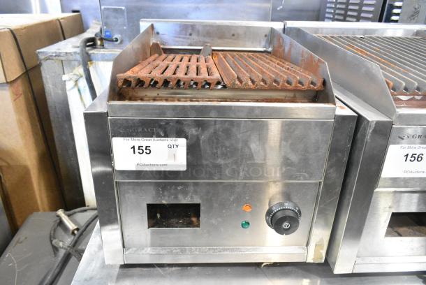 Grace GR-ELG Stainless Steel Commercial Countertop Electric Powered Lava Rock Charbroiler Grill. 220 Volts. - Image 1 of 4