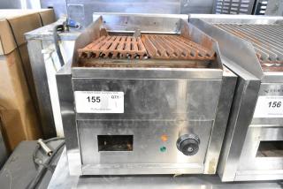 Grace GR-ELG Stainless Steel Commercial Countertop Electric Powered Lava Rock Charbroiler Grill. 220 Volts.
